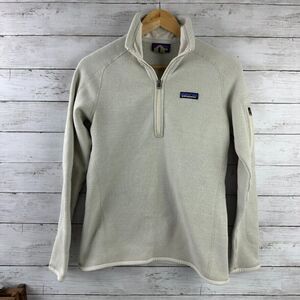 Patagonia 1/4‎ Zip Womens Small Beige Outdoors Hiking Better Sweater